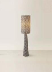 ValueLights Bertie Leopard Print Full Fabric Midi Floor Lamp in Tan - thumbnail 3