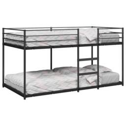 Berkfield Home Bunk Bed without Mattress Black 90x190 cm Steel - thumbnail 2