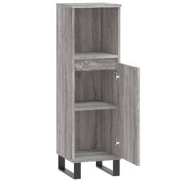 Berkfield Home Bathroom Cabinet Grey Sonoma 30x30x100 cm Engineered Wood - Size: 30 x 30 x 100 cm - thumbnail 5