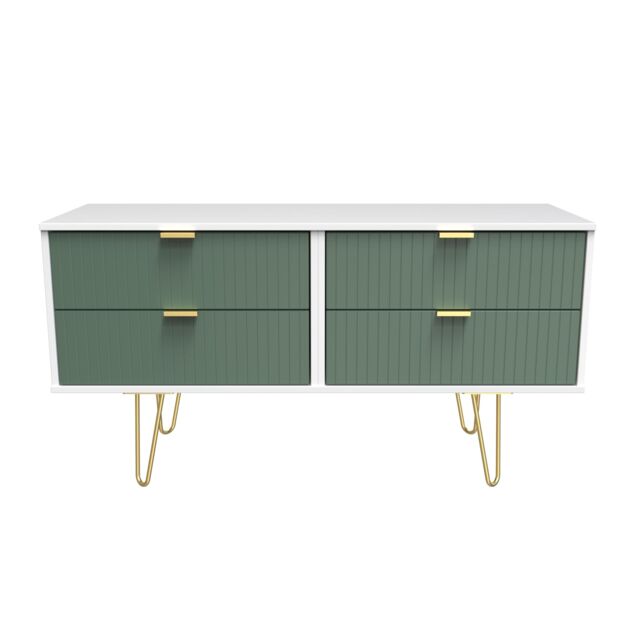 Ready Assembled 2 U Bexley 4 Drawer Bed Box (Ready Assembled) in Green - image 1
