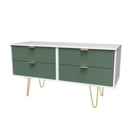 Ready Assembled 2 U Bexley 4 Drawer Bed Box (Ready Assembled) in Green - thumbnail 3