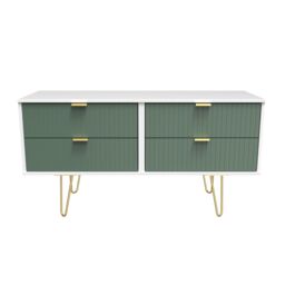Ready Assembled 2 U Bexley 4 Drawer Bed Box (Ready Assembled) in Green