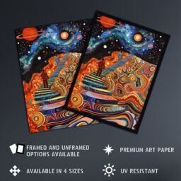 "Artery8 Psychedelic Stairway to Heaven Trippy Space Wall Art Print - Size: W12"" x H16""" - thumbnail 2