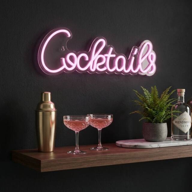 Garden Greatness Cocktails LED Neon Sign Decoration in Beige - image 1