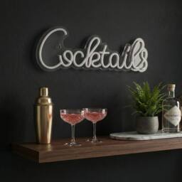 Garden Greatness Cocktails LED Neon Sign Decoration in Beige - thumbnail 2