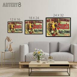 "Artery8 Aux Buttes Chaumont Jouets French Advert Framed Canvas Wall Art Print in Green - Size: W18"" x H24""" - thumbnail 4
