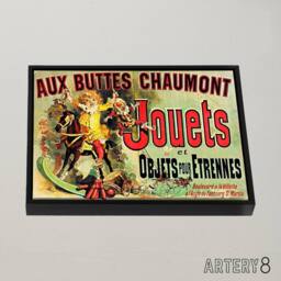 "Artery8 Aux Buttes Chaumont Jouets French Advert Framed Canvas Wall Art Print in Green - Size: W18"" x H24""" - thumbnail 2