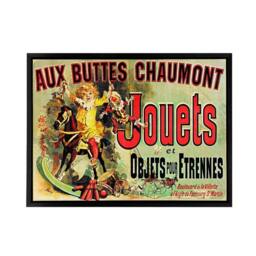 "Artery8 Aux Buttes Chaumont Jouets French Advert Framed Canvas Wall Art Print in Green - Size: W18"" x H24""" - thumbnail 1