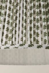 ValueLights Grange Large 45cm Floral Pleated Ceiling Pendant Lamp Shade with Bulb in Pale Green - thumbnail 5