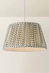 ValueLights Grange Large 45cm Floral Pleated Ceiling Pendant Lamp Shade with Bulb in Pale Green - thumbnail 3