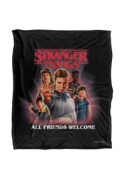 Stranger Things All Friends Welcome Poster 152 X 127 Cm Blanket in White - thumbnail 1