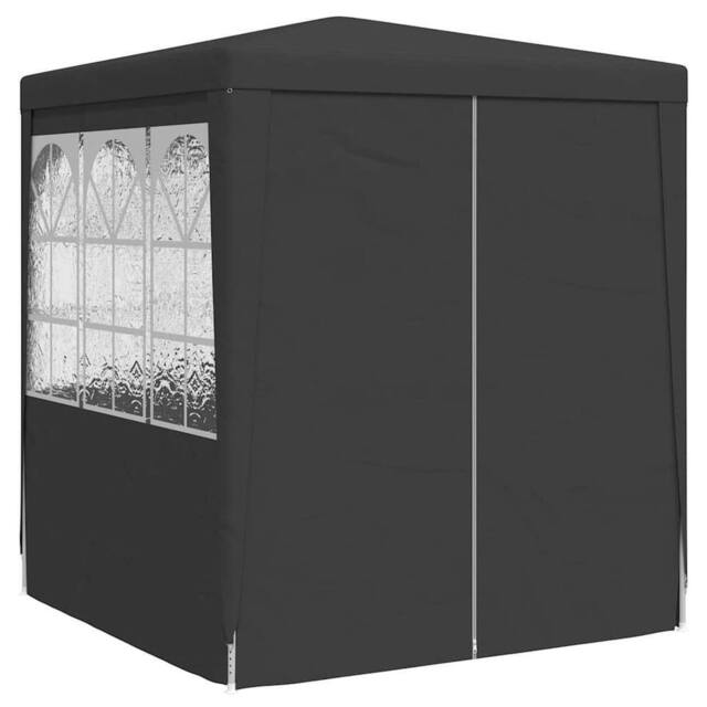Berkfield Home Professional Party Tent Side Walls 2.5x2.5 m Anthracite 90 g/m ² in Black - image 1