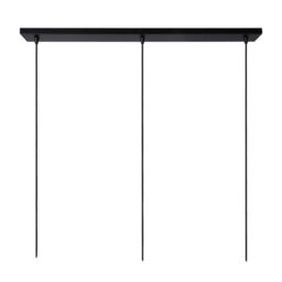 Lucide 'NOLAN' Dimmable Stylish Adjustable Indoor Bar Pendant Light 3xE27 in Black - thumbnail 5