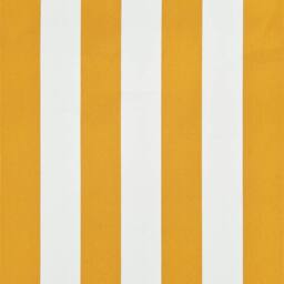 Berkfield Home Retractable Awning 100x150 cm Yellow & White - thumbnail 7