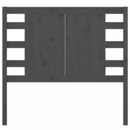 Berkfield Home Headboard Grey 96x4x100 cm Solid Wood Pine - Size: 96 x 4 x 100 cm - thumbnail 3