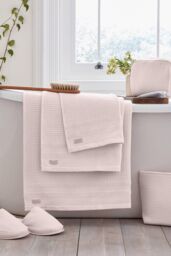 Murmur 'Spa Collection' Waffle Cotton Towels in Pink - thumbnail 2