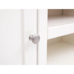 Cabinet Bits Lovere Off-White 2 Door TV Cabinet Chrome Knob - thumbnail 5