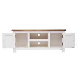 Cabinet Bits Lovere Off-White 2 Door TV Cabinet Chrome Knob - thumbnail 4