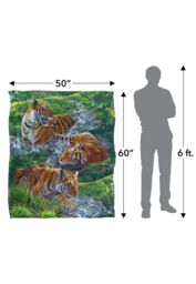JQ Licensing Jmm-Jp Tigers In Water Silky Touch Super Soft Throw Blanket 152 X 127 cm in White - thumbnail 5