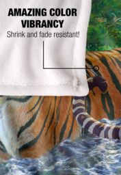 JQ Licensing Jmm-Jp Tigers In Water Silky Touch Super Soft Throw Blanket 152 X 127 cm in White - thumbnail 4