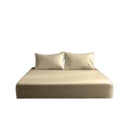 Snug City Luxury 200TC Soft Touch Fitted Sheet Bed Linen 40cm Extra Deep Skirt in Cream - Size: Super King - thumbnail 2