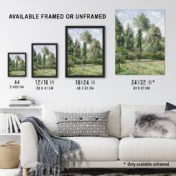 Artery8 Eragny Poplars Landscape Camille Pissarro Framed Wall Art Print - Size: A4 - thumbnail 3