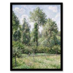 Artery8 Eragny Poplars Landscape Camille Pissarro Framed Wall Art Print - Size: A4 - thumbnail 1