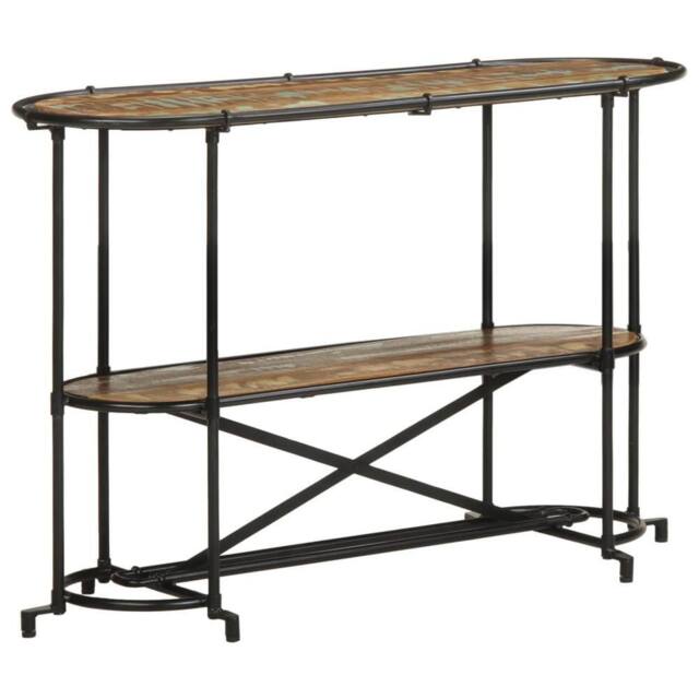 Berkfield Home Decorative Console Table 110x42x76 cm Solid Wood Reclaimed in Brown - Size: 110 x 42 x 76 cm - image 1