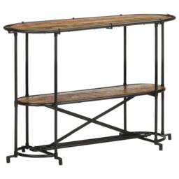 Berkfield Home Decorative Console Table 110x42x76 cm Solid Wood Reclaimed in Brown - Size: 110 x 42 x 76 cm - thumbnail 3