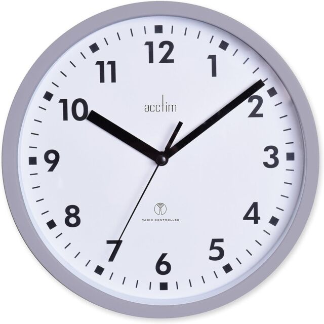 Acctim Nardo Radio Controlled Wall Clock in Grey - image 1