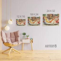 "Artery8 Map Everett 1956 Melville Moby Dick Canvas Wall Art Print - Size: W18"" x H24""" - thumbnail 4