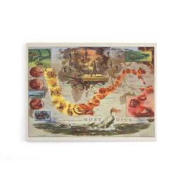"Artery8 Map Everett 1956 Melville Moby Dick Canvas Wall Art Print - Size: W18"" x H24""" - thumbnail 1