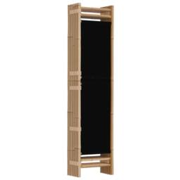 Berkfield Home Folding 5-Panel Room Divider 200 cm Bamboo & Canvas in Black - thumbnail 6
