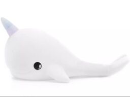Nova Lighting Rechargeable Narwhal Night Light in White - Size: 6 inches - thumbnail 2