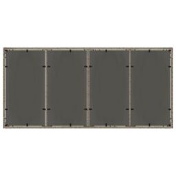 Berkfield Home Garden Table with Glass Top Grey 190x90x75 cm Poly Rattan - Size: 190 x 90 x 75 cm - thumbnail 7