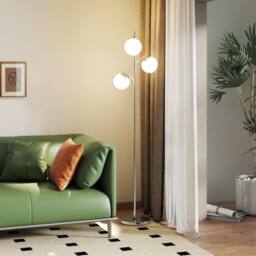 Wyld Haus Kaniri 3 Light Silver Tree Floor Lamp Globe Shades - thumbnail 9