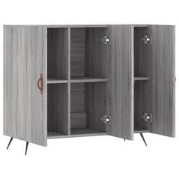 Berkfield Home Sideboard Grey Sonoma 90x34x80 cm Engineered Wood - Size: 90 x 34 x 80 cm - thumbnail 5