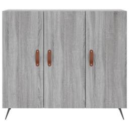 Berkfield Home Sideboard Grey Sonoma 90x34x80 cm Engineered Wood - Size: 90 x 34 x 80 cm - thumbnail 6