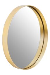 Orsina Timeless Small Wall Mirror, Easy To Install Circular Wall Mirror, Versatile Mirror for Home in Gold - thumbnail 2