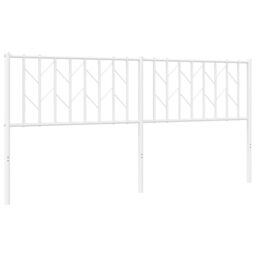 Berkfield Home Metal Headboard White 180 cm - thumbnail 2