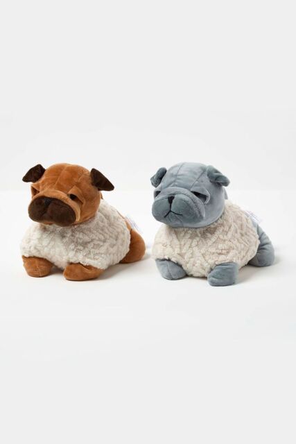 Homescapes Luxury Fabric Pug Doorstop Set of 2 - image 1