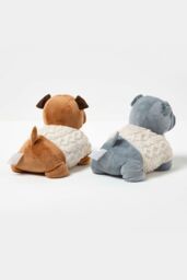 Homescapes Luxury Fabric Pug Doorstop Set of 2 - thumbnail 3