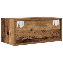 Berkfield Home TV Cabinets 2 pcs Old Wood 60x31x25.5 cm Engineered Wood in Brown - thumbnail 9