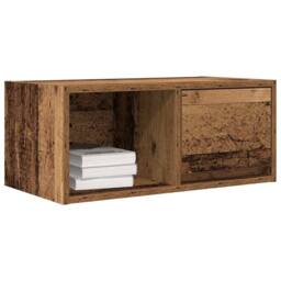 Berkfield Home TV Cabinets 2 pcs Old Wood 60x31x25.5 cm Engineered Wood in Brown - thumbnail 4