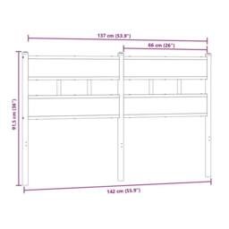 Berkfield Home Headboard Sonoma Oak 135 cm Iron & Engineered Wood in Brown - thumbnail 6