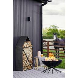 Lemon Pavilion Furniture and Decor House Sculptural Log Storage - L30 x W70 x H125 cm - Natural Black - thumbnail 3