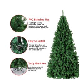 AKA 5ft Christmas Tree with Stand Bushy Artificial Xmas Tree Home Decor in Green - Size: 150 cm x 60 cm - thumbnail 3