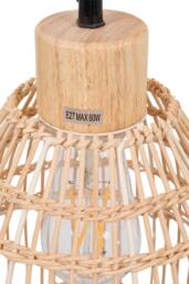 Rustic Bamboo Braided E27 Pendant Lighting in Natural - thumbnail 3