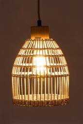 Rustic Bamboo Braided E27 Pendant Lighting in Natural - thumbnail 2