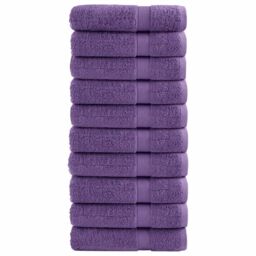 Berkfield Home Premium Hand Towels SOLUND 10 pcs Purple 50x100 cm 600 gsm